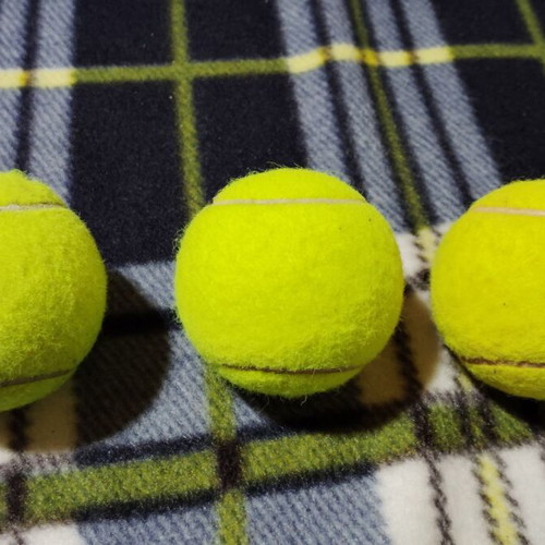 Tennis balls used, pack of 12 in sets of 3