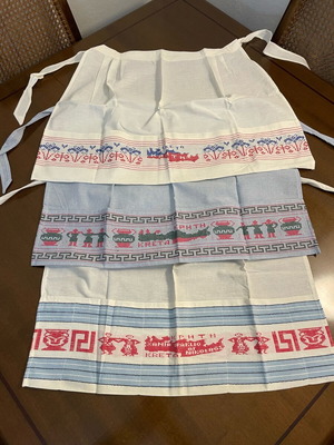 Embroidered aprons set of 3 like new
