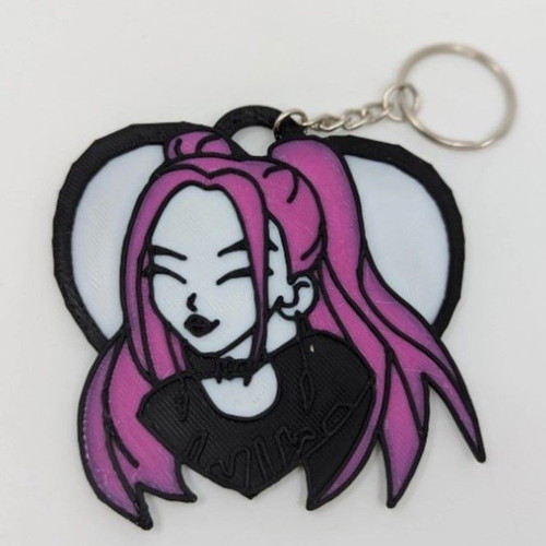Netflix K-Pop Demon Hunters Huntrix keychain new, multicolor