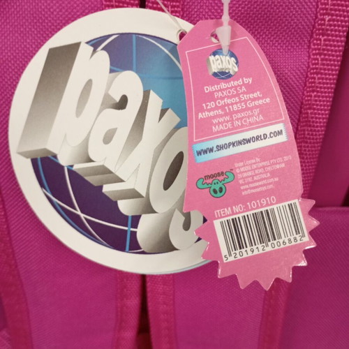 School bag with Shopkins design