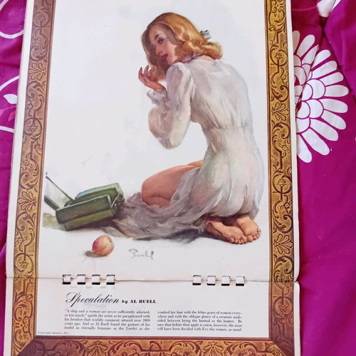 Esquire Girl 1948 calendar used with 12 vintage designs