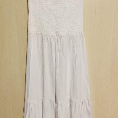 Celestino White Strapless Cotton Dress new