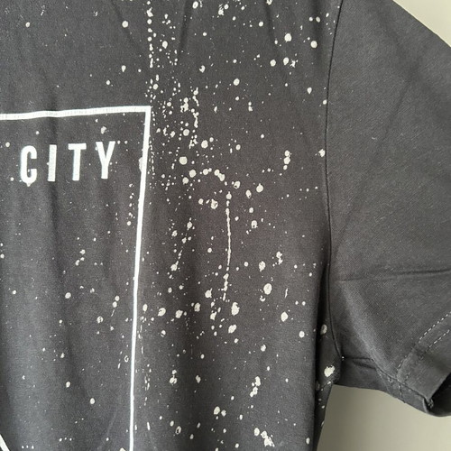 3Guys men's short sleeve t-shirt with zipper used, black, XL
