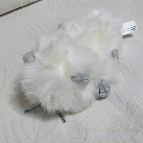 White Fur Cat Plush Toy new with Grey Belly and Paws