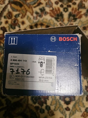 Bosch BMW e90 - e60 brake pad set new, 1 set