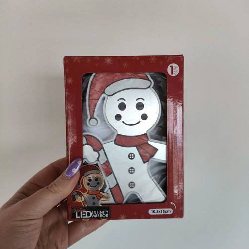 Christmas light mirror Gingerbread Snowman new LED 10.5x15cm