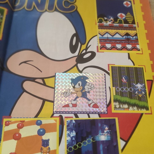 Panini Sonic 1994 album used with stickers and poster