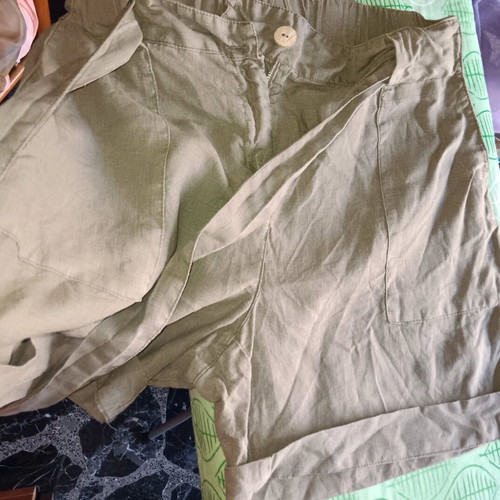 Passager linen shorts khaki like new, size M