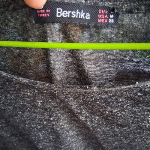 Bershka blouse gray used, size Medium, asymmetrical