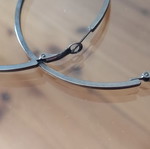 Large silver hoop earrings like new