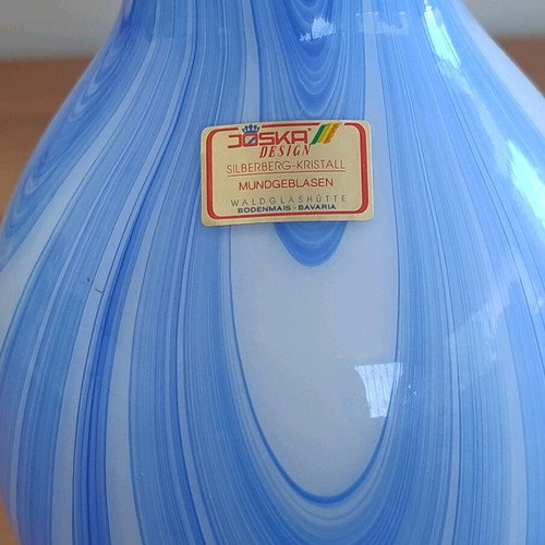 Glass decorative vase Joska Design Bavaria like new made of natural glass