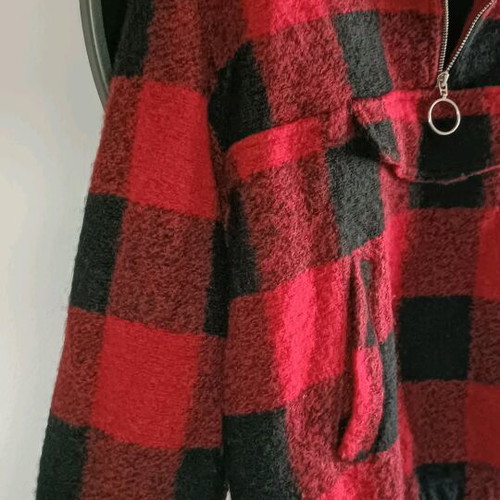 Bershka jacket with checkered sweater size XS/S like new