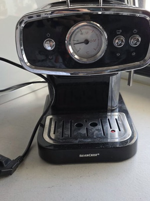 SilverCrest espresso coffee maker with milk frother used