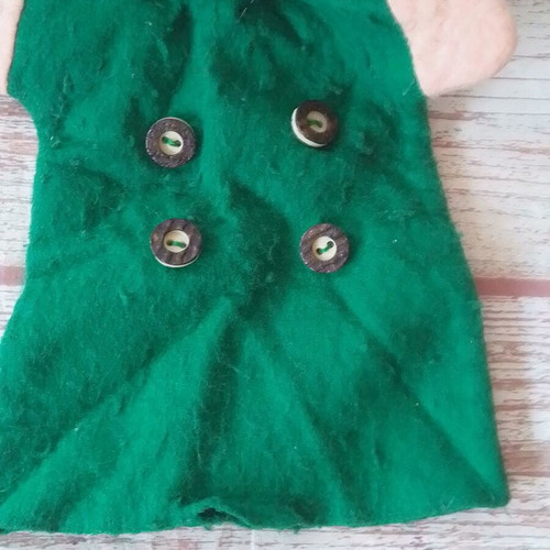 Vintage fabric felt puppet glove Old Bearded Man KERSA used