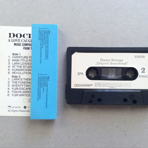 Doctor Zhivago Original Soundtrack cassette near mint, classical