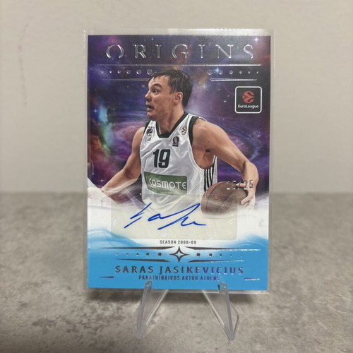 Saras Jasikevicius 2025-26 Origins Europeans Blue Auto /25