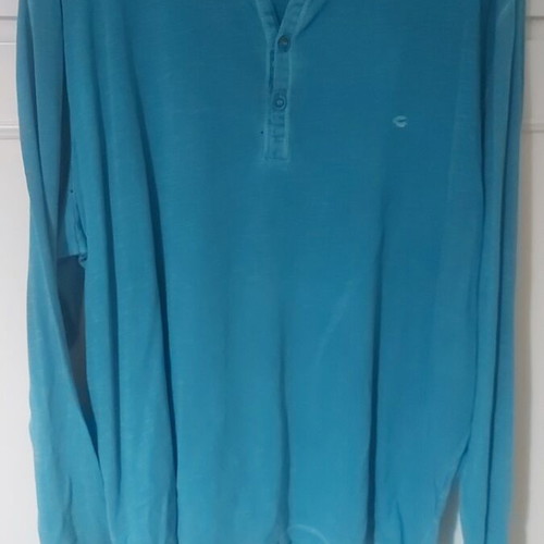 Camel Active long-sleeve shirt used, 4XL blue-green