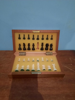 Chess board used, missing the king