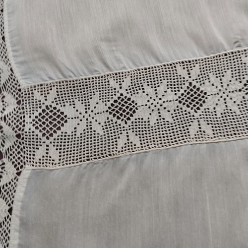 Handmade embroidery new, beige, 125x45 cm