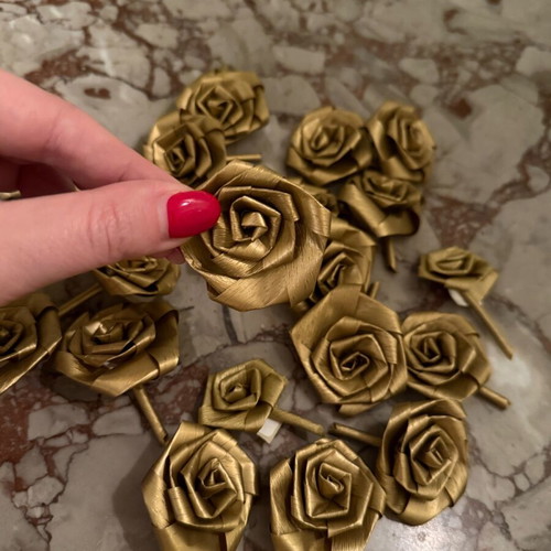 Decorative packaging stickers with rose design new, set of 20