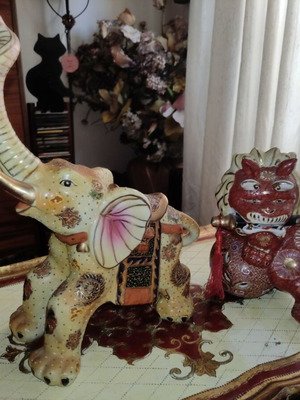 Collectible porcelain elephant figurine
