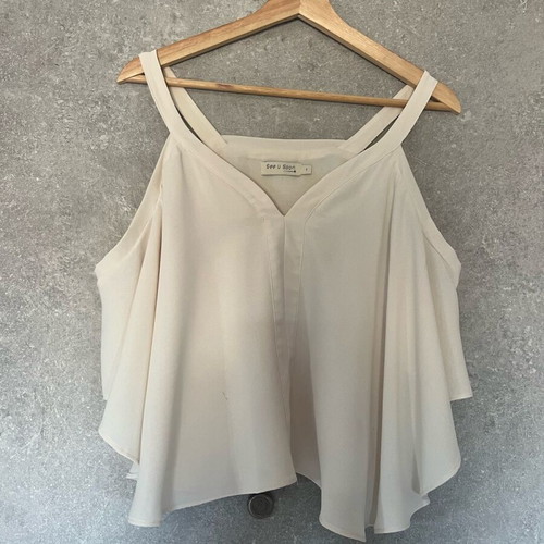See U Soon women's top like new, beige, size S