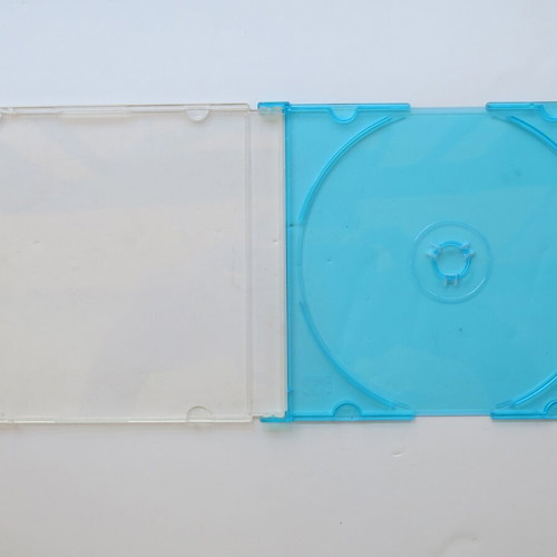 CD/DVD slim case single turquoise new
