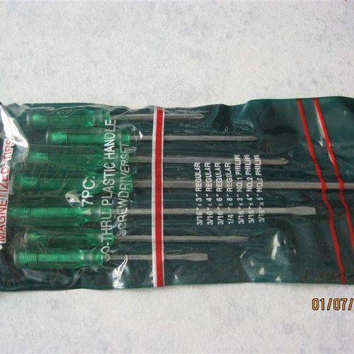 Screwdriver set 7pcs and one 5-meter new with magnetized tips