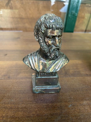 Bust of Sophocles, metal sculpture