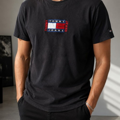 Tommy Jeans Men's T-Shirt used, black, size L