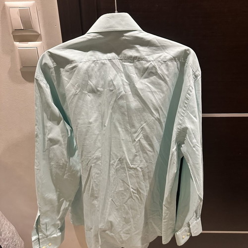 Manetti men's long-sleeve shirt XL like new, pastel mint with stripes