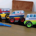Assembly toy with screwdriver used, missing small blocks