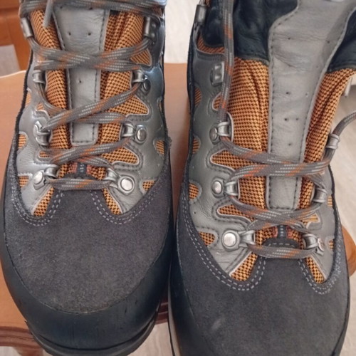 Meindl Mont Blanc GTX hiking boots, grey and orange