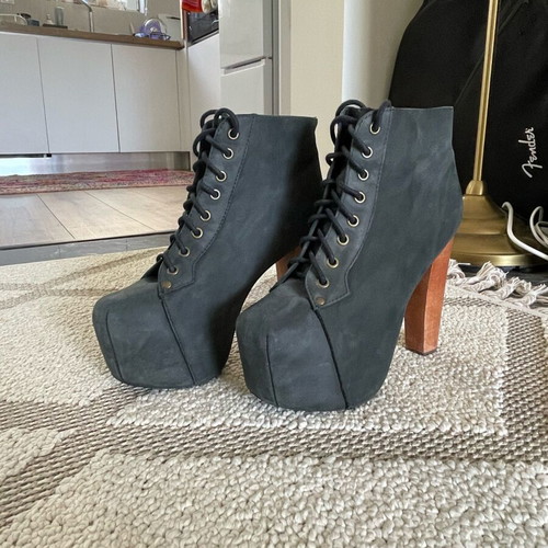 Jeffrey Campbell Lita boots black, like new, size 39
