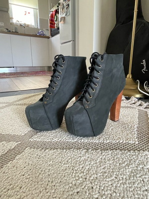 Jeffrey Campbell Lita boots black, like new, size 39