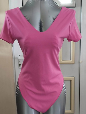 Elastic swimsuit bodysuit pink-fuchsia new S-L