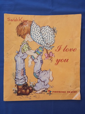 Άλμπουμ Panini Sarah Kay "I love you" μεταχειρισμένο (1980) με 47 κολλημένα στα 144