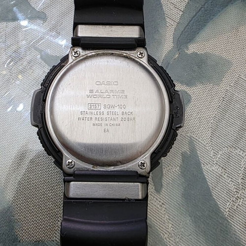 Casio Protrek SGW-100 digital watch like new, black