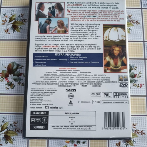 Erin Brockovich Julia Roberts DVD sealed, like new