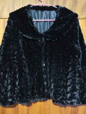 Γυναικείο μαύρο κοντό γουνάκι μπολερό DMJ Fashion σαν καινούργιο