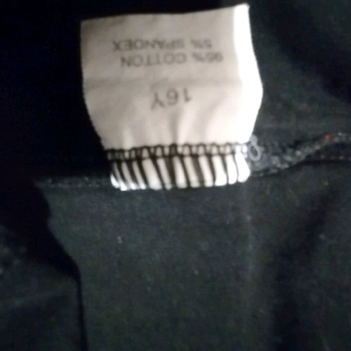 A.A UNDERWEAR black leggings used with patterns for 12-14 years cotton