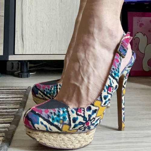 Naughty Monkey platform sandals like new, size 38, multicolor