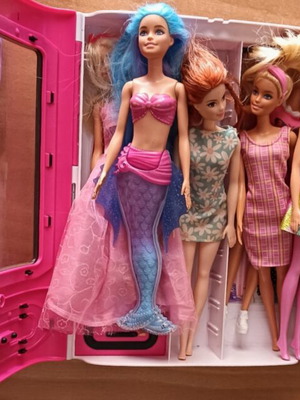 Barbie doll set with horse, wardrobe and carriage