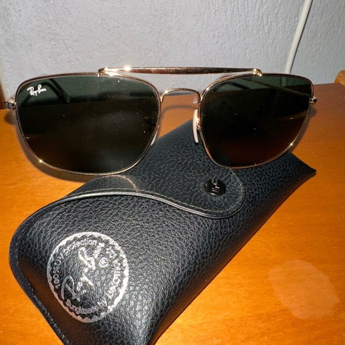 Ray-Ban 3560 001 6117 145 The Colonel sunglasses new, gold