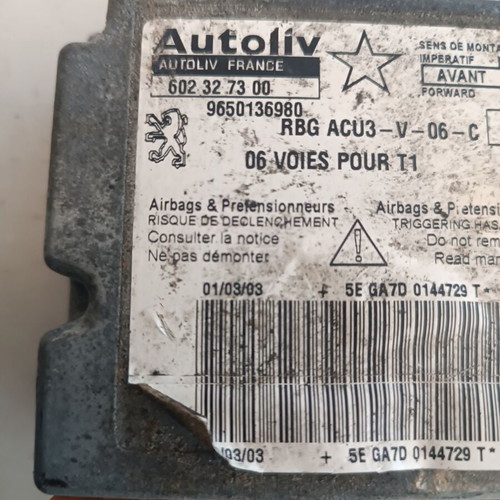 Airbag Control Unit for Peugeot 206 '98-'04 like new