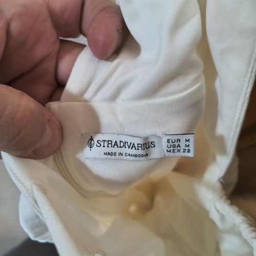 Stradivarius women's dress size medium white, worn once