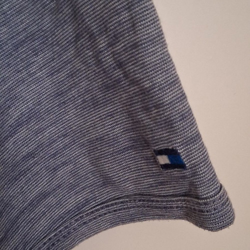 Tommy Hilfiger T-shirt like new, gray and blue with pocket and buttons