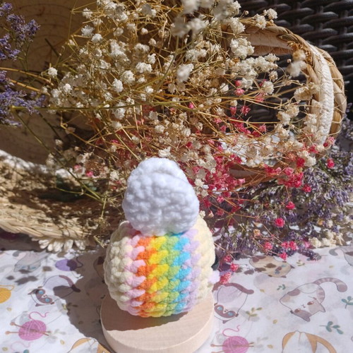 Crocheted colorful bee made to order