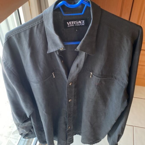 Versace men's shirt black size L new