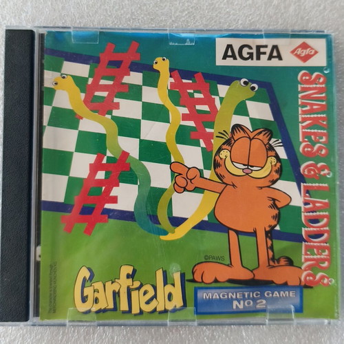 Garfield Magnetic Board Game Snakes & Ladders like new
